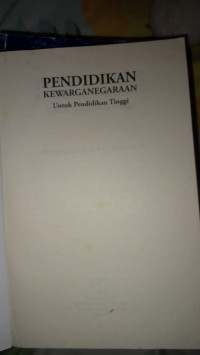 PRNDIDIKAN KEWARGANEGARAAN UNTUK PERGURUAN TINGGI