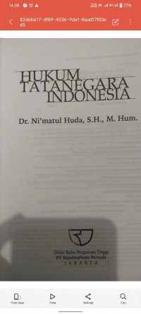 Image of HUKUM TATANEGARA INDONESIA